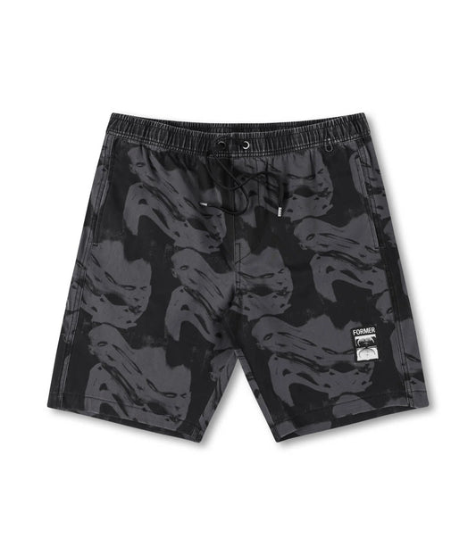 SWANS DISTORT 18' SWIM TRUNK // BLACK