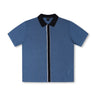 MARILYN SS KNIT SHIRT // STEEL