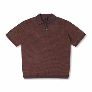 AG OPEN COLLAR POLO // COPPER