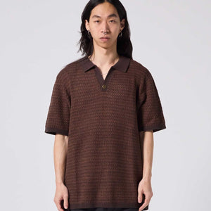 AG OPEN COLLAR POLO // COPPER
