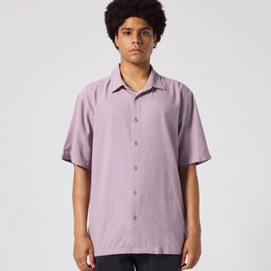 VIVIAN HERRINGBONE SS SHIRT // MAUVE