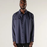 VIVIAN BROADCAST LS SHIRT // NAVY