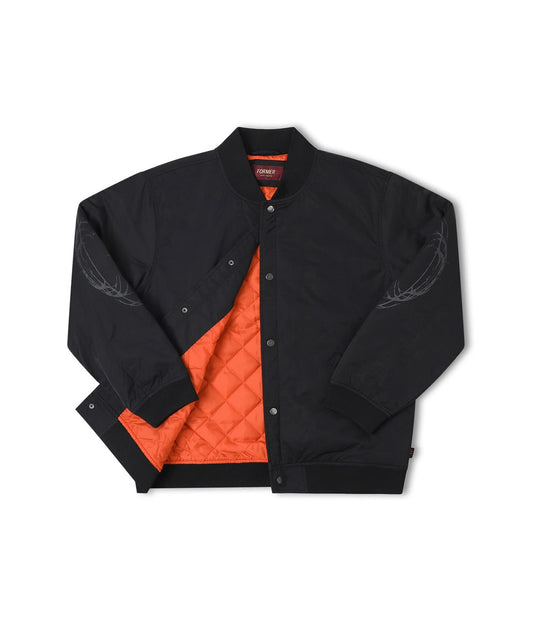 AG VARSITY COIL JACKET // BLACK