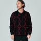 COIL KNIT LS POLO // BLACK BLOOD