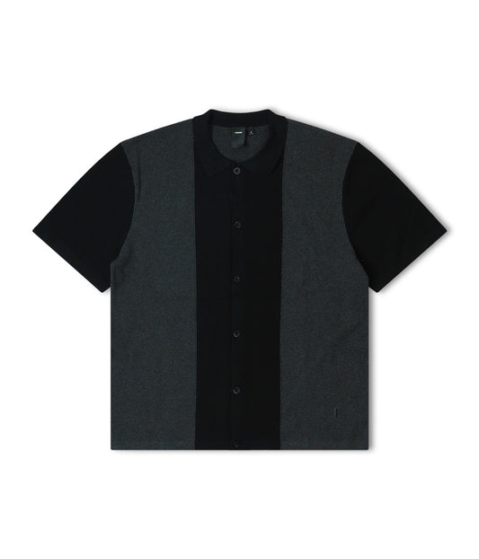 MARILYN KNIT SS SHIRT // BLACK CHARCOAL