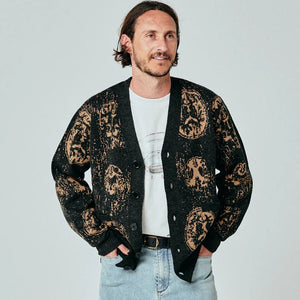 CA BRAINSCAN CARDIGAN // BLACK MUSHROOM