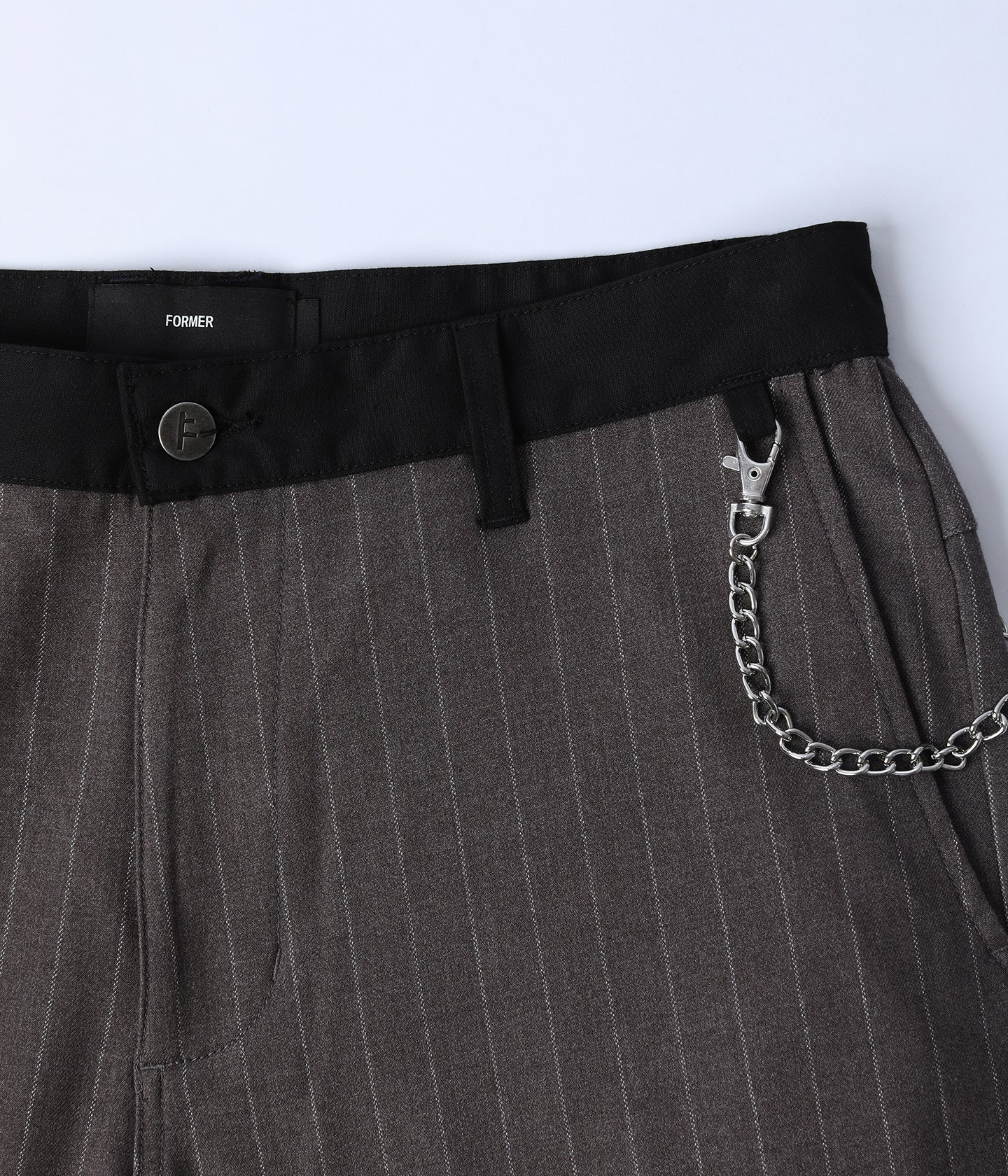 HARMONY PINSTRIPE PANT // BROWN