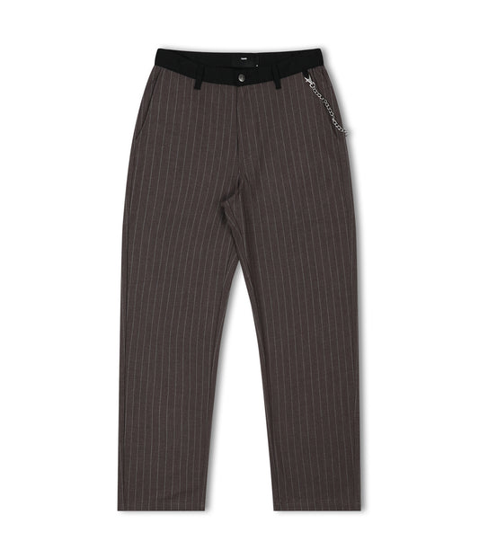 HARMONY PINSTRIPE PANT // BROWN