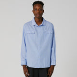 BROADCAST STRIPED LS SHIRT // BLUE WHITE
