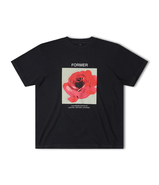 ROSETTE T-SHIRT // BLACK