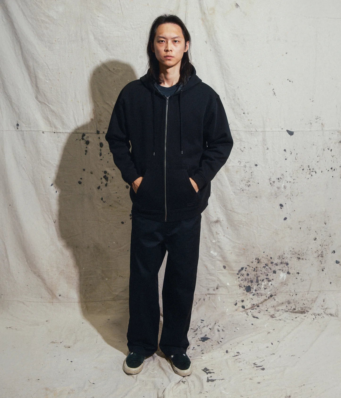 GLOBAL MIND LINED ZT HOOD // BLACK