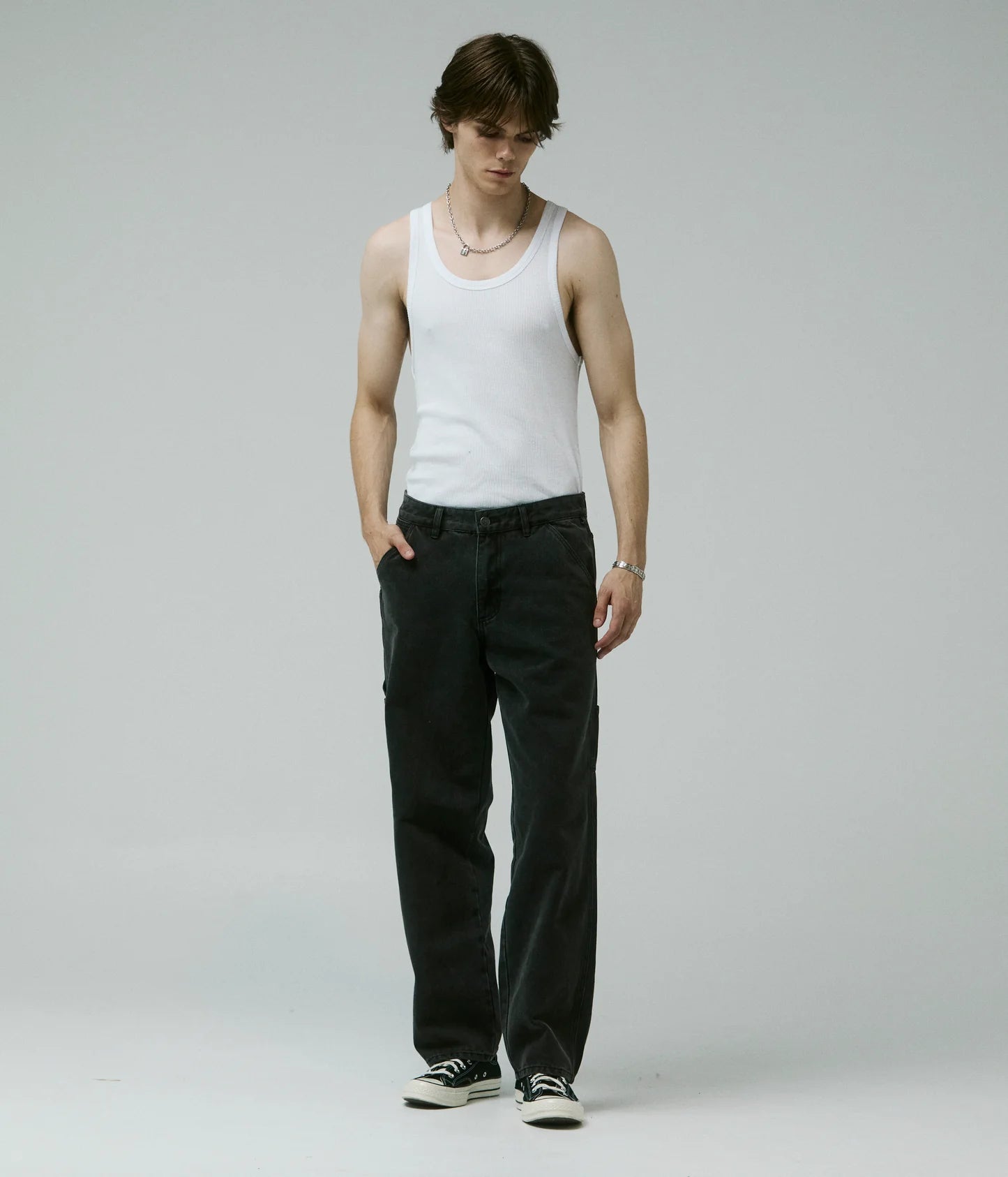 VT DISTEND DENIM CARPENTER PANT // WASHED BLACK