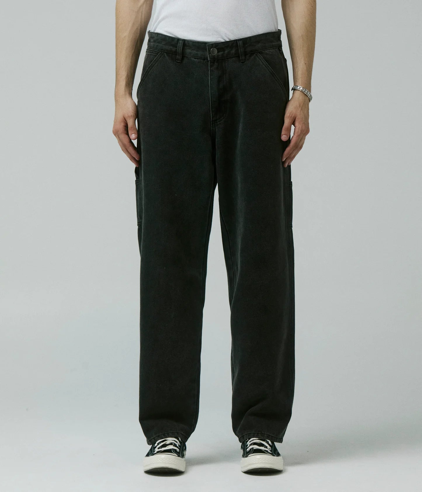 VT DISTEND DENIM CARPENTER PANT // WASHED BLACK