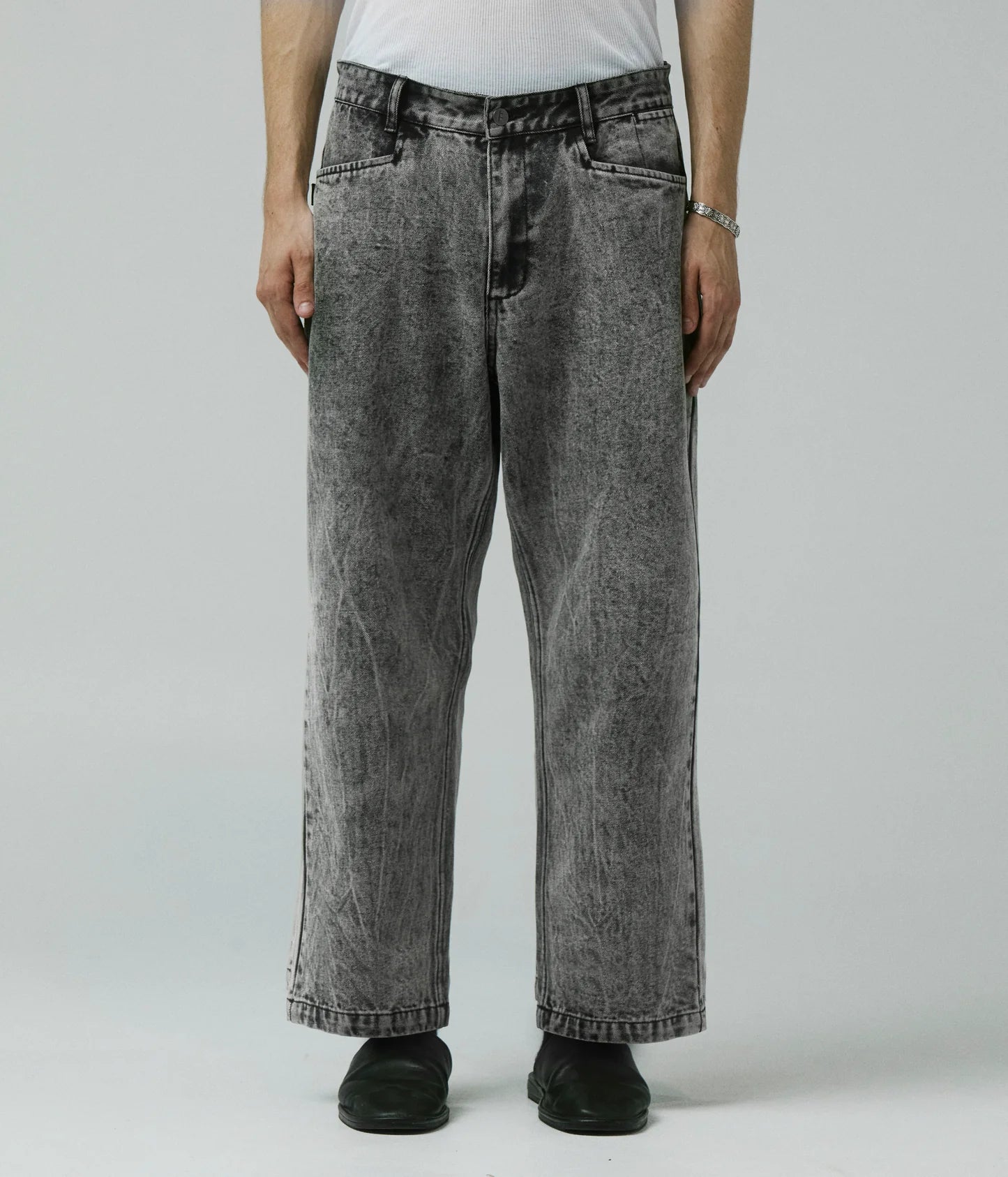 AG ACID DENIM PANT // BLACK
