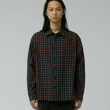 VIVIAN CHECK LS SHIRT // NAVY