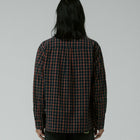 VIVIAN CHECK LS SHIRT // NAVY