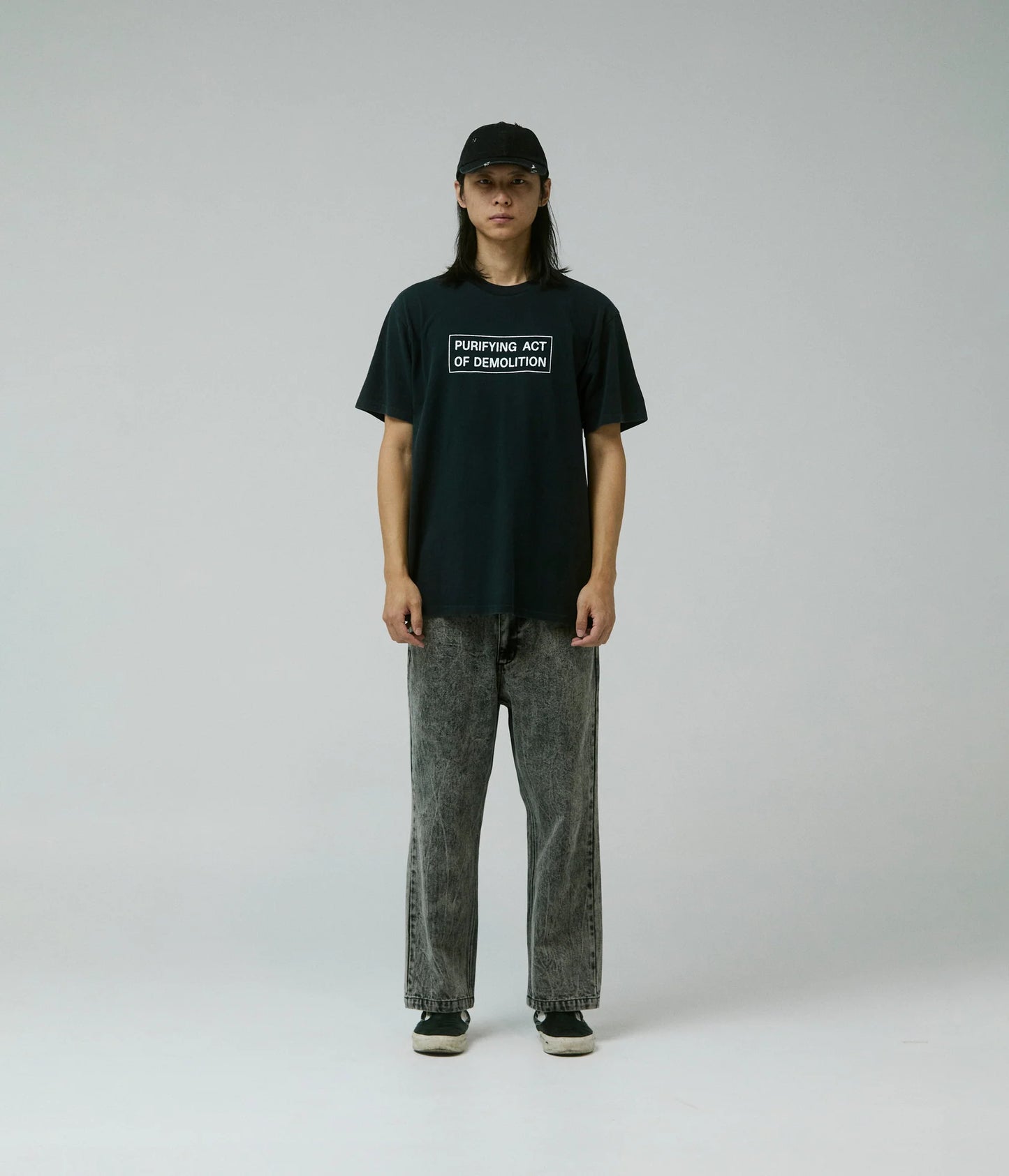 ACTION T-SHIRT // WASHED BLACK