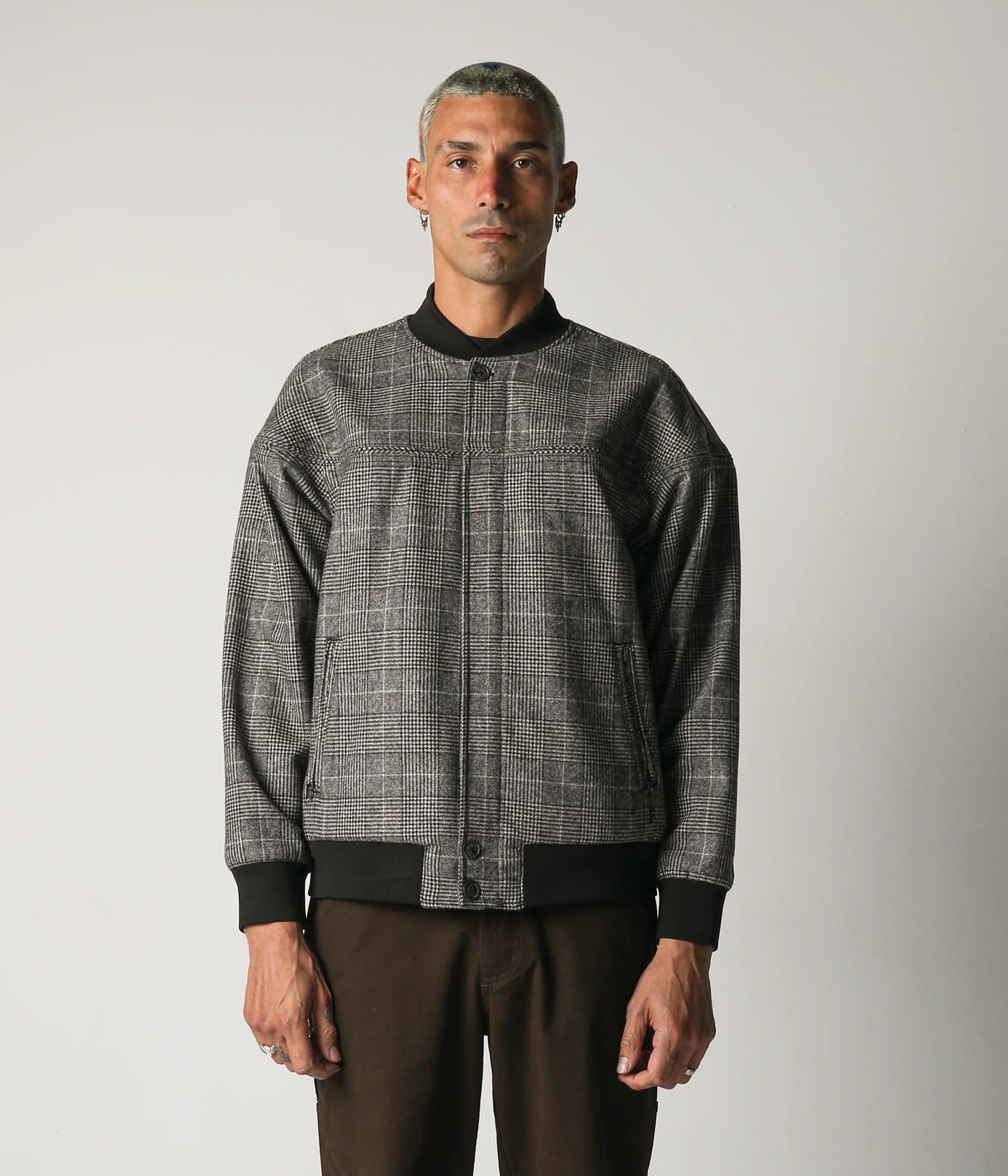 VT CHECK BOMBER JACKET // GREY CHECK – FORMER MERCHANDISE | JAPAN VT CHECK BOMBER JACKET // GREY CHECK – FORMER MERCHANDISE | JAPAN