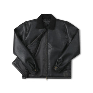 SHERPA LEATHER JACKET // BLACK