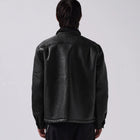 SHERPA LEATHER JACKET // BLACK
