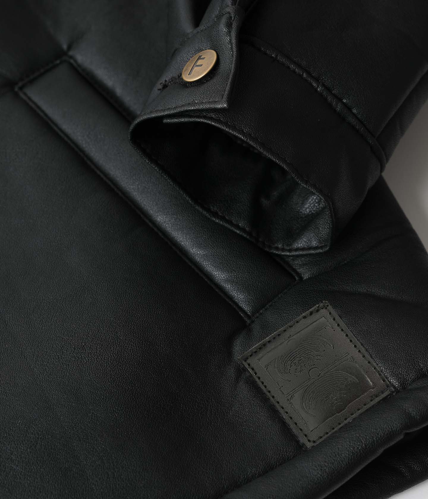 SHERPA LEATHER JACKET // BLACK