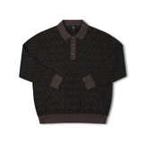 EXPANSION KNIT POLO // BROWN