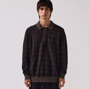 EXPANSION KNIT POLO // BROWN