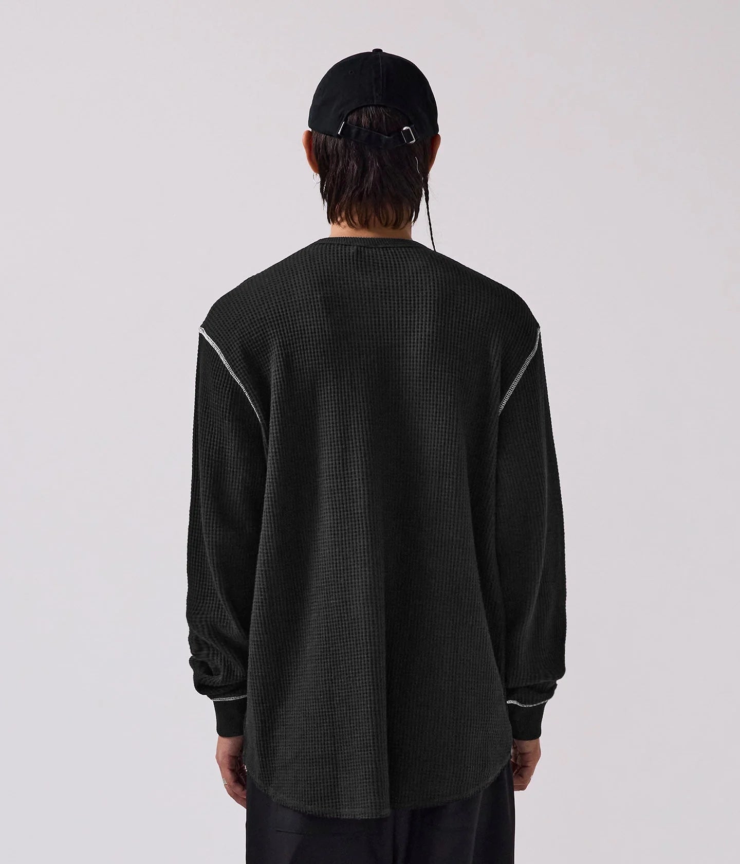 AG WAFFLE LS // BLACK / WHITE