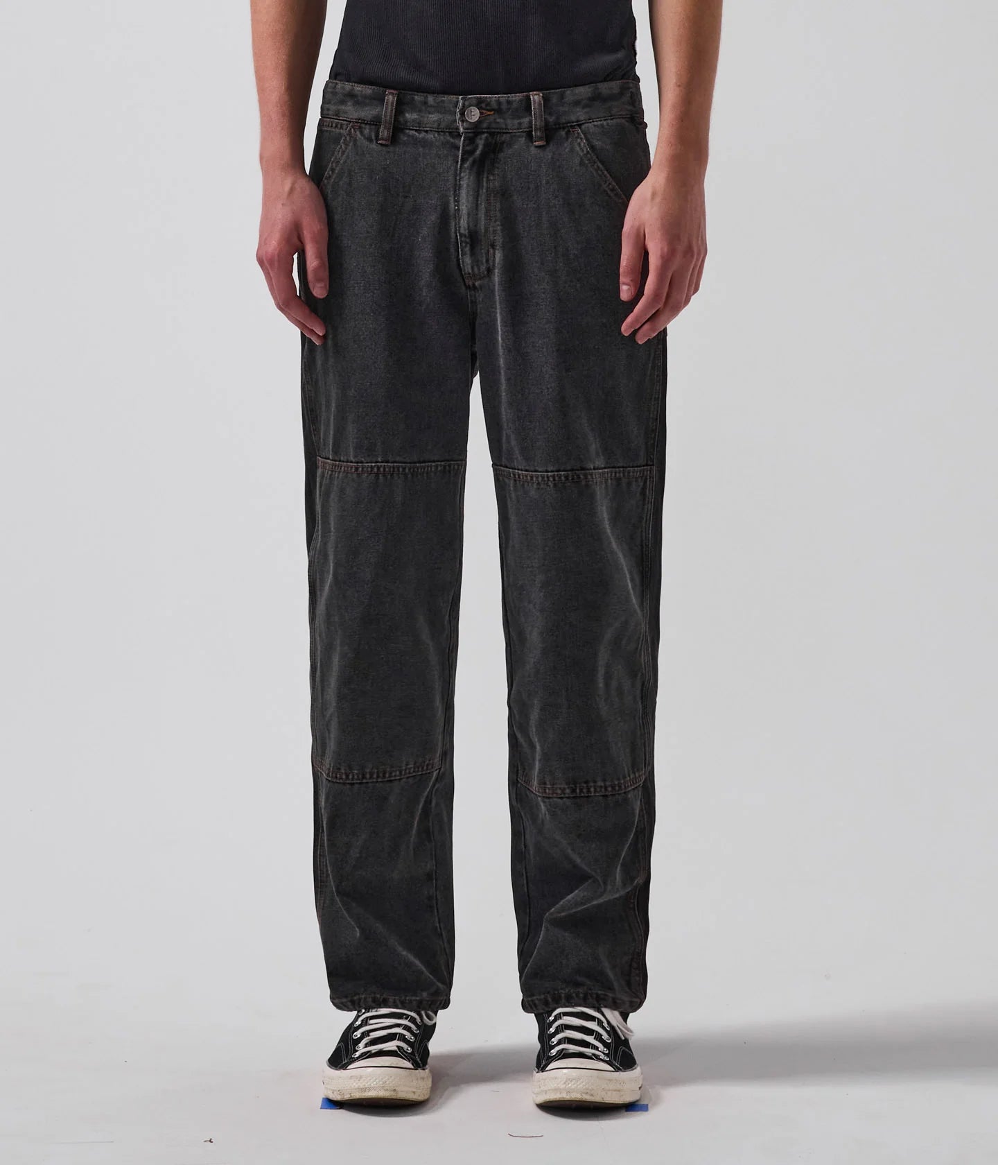 VT DISTEND DOUBLE KNEE PANT // WASHED BLACK