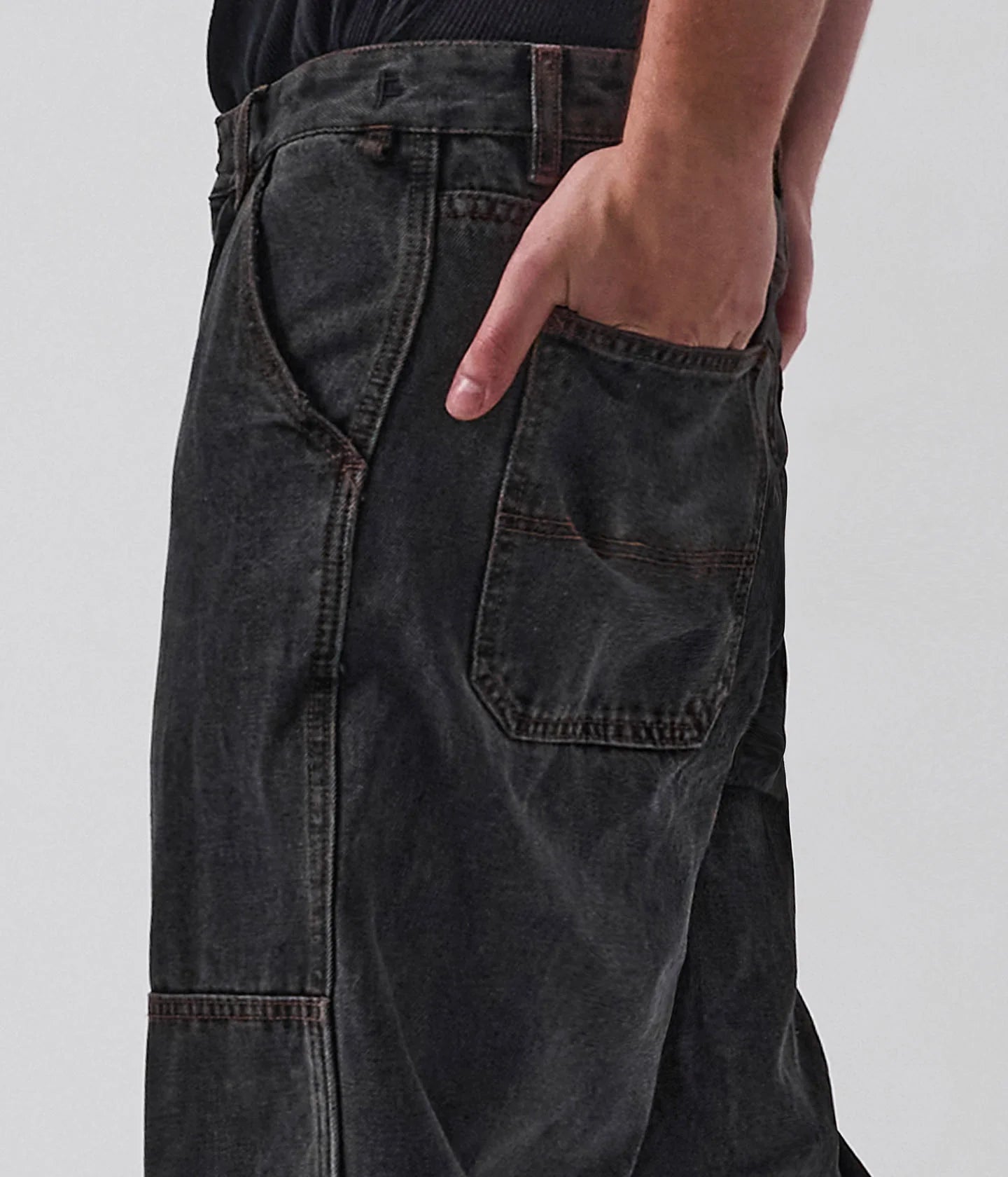 VT DISTEND DOUBLE KNEE PANT // WASHED BLACK