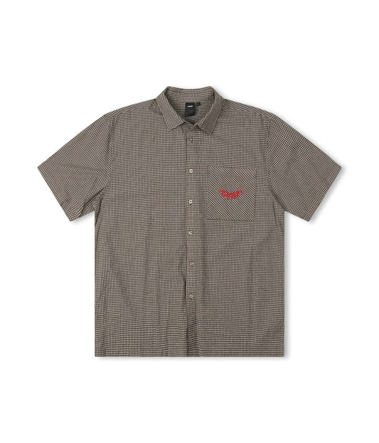 MANNERS CHECK SS SHIRT // ARMY