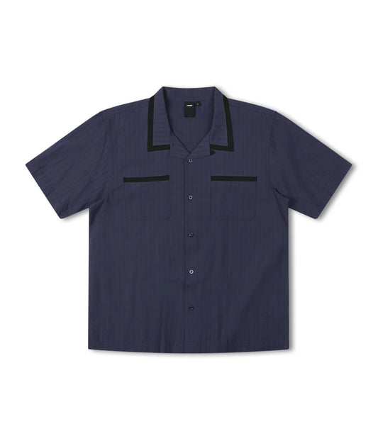 PINSTRIPE MARILYN SS SHIRT // NAVY