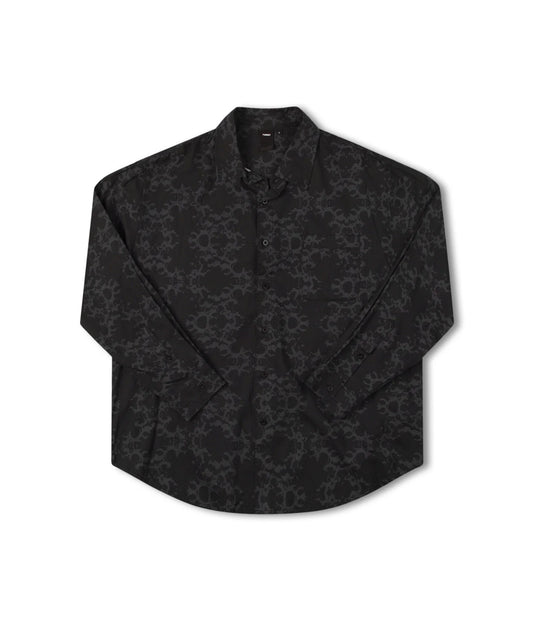 VIVIAN ORNATE LS SHIRT // BLACK/GREY