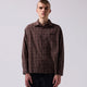 VIVIAN CHECK LS SHIRT // BROWN