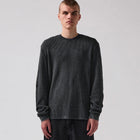 SCRAWL LS WAFFLE T-SHIRT // WASHED BLACK