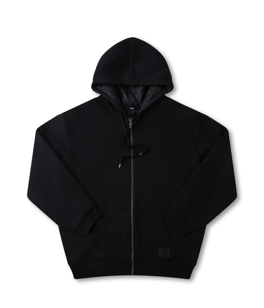 CRUX ZIP-THRU LINED HOOD // BLACK