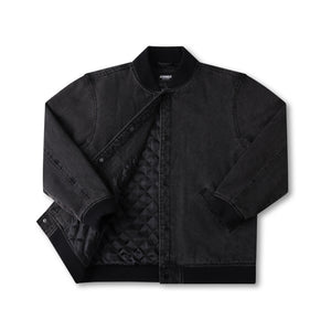 AG VARSITY JACKET // BLACK DENIM