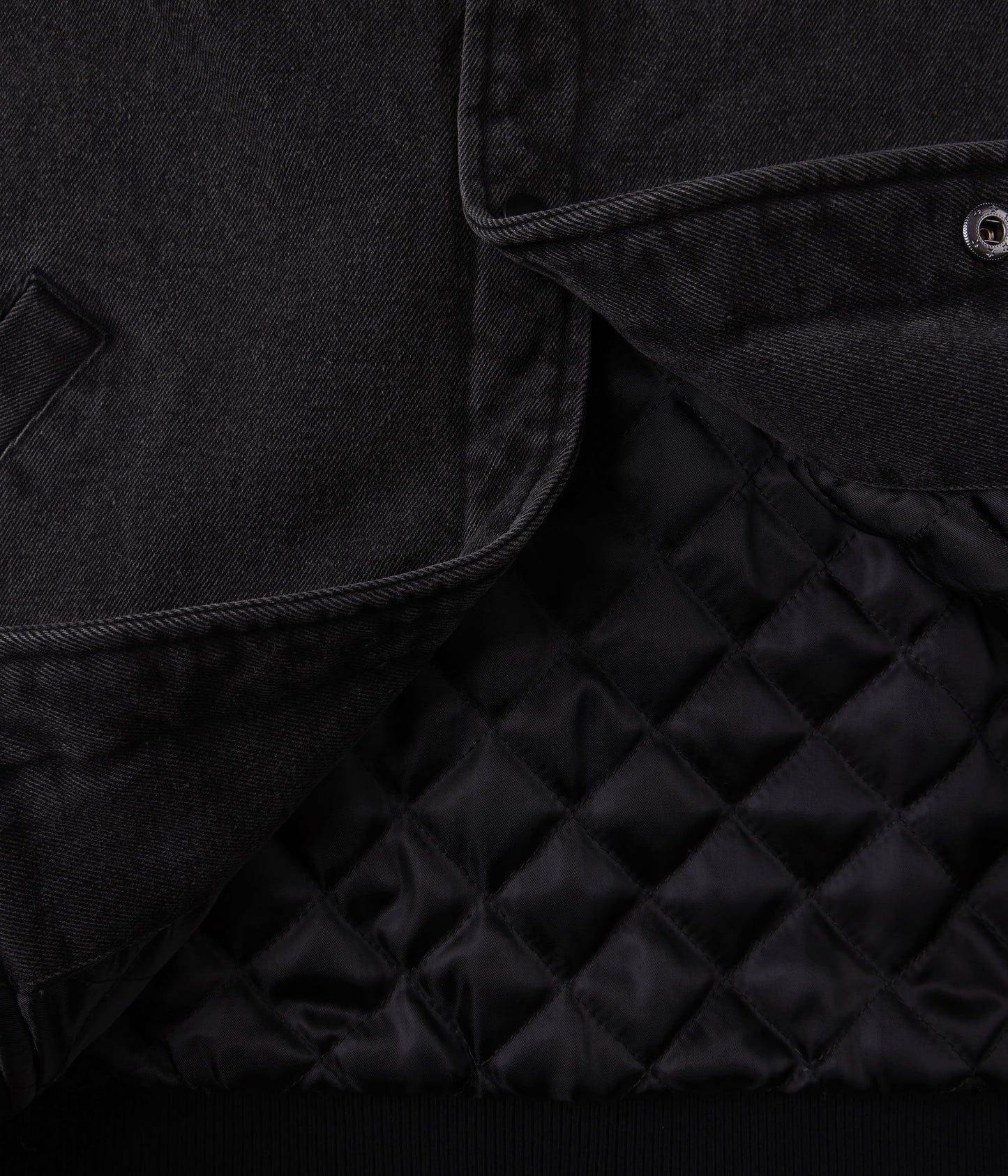 AG VARSITY JACKET // BLACK DENIM