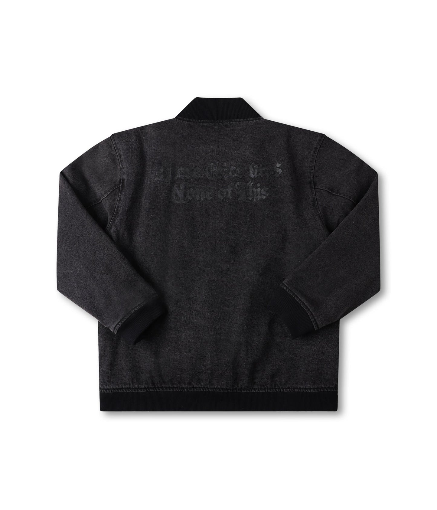 AG VARSITY JACKET // BLACK DENIM