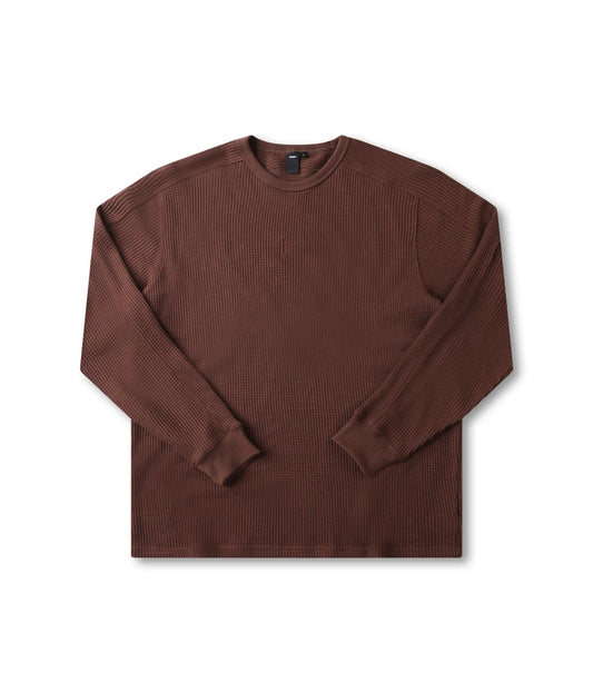 FRANCHISE WAFFLE LS T-SHIRT // CHOC