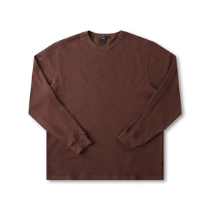 FRANCHISE WAFFLE LS T-SHIRT // CHOC