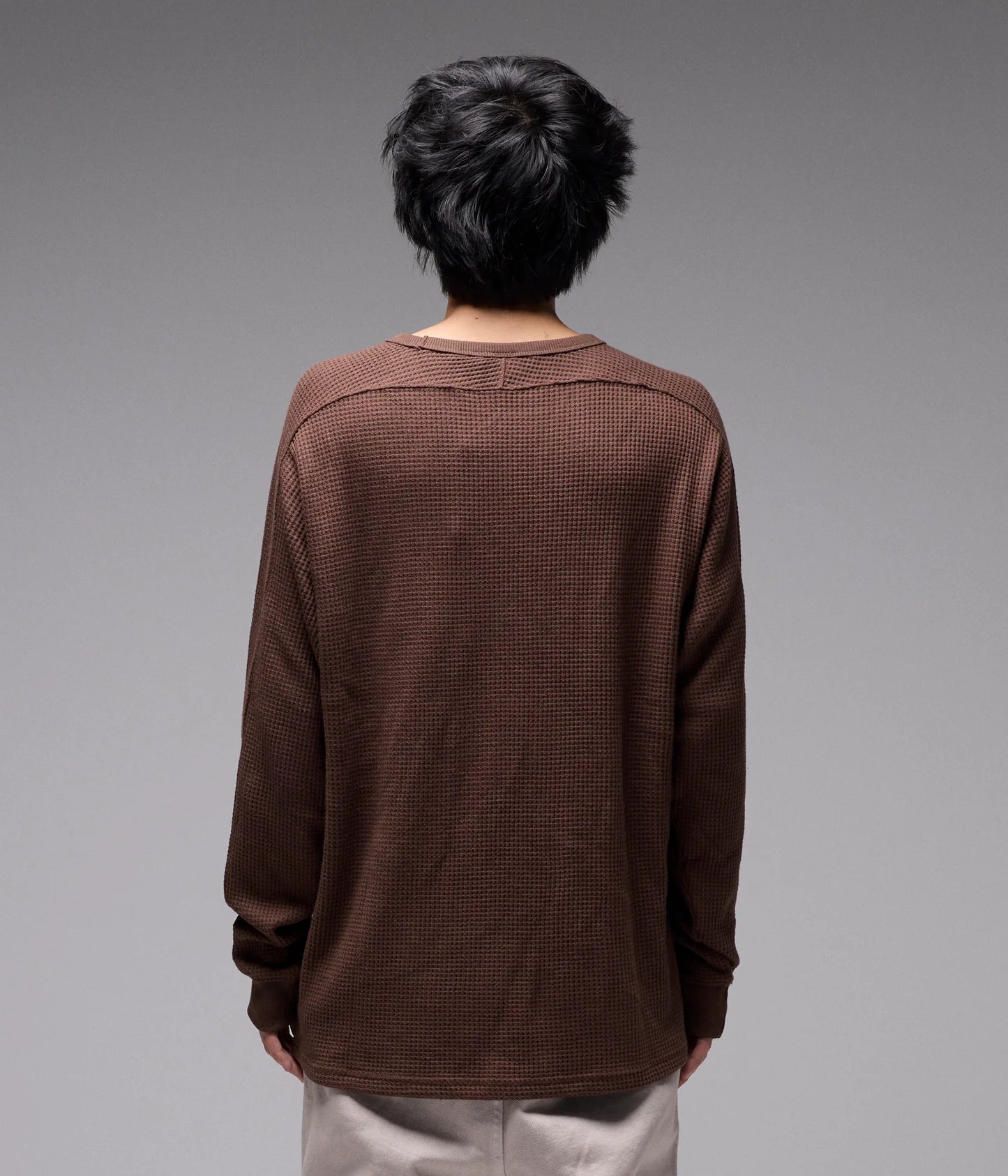 FRANCHISE WAFFLE LS T-SHIRT // CHOC