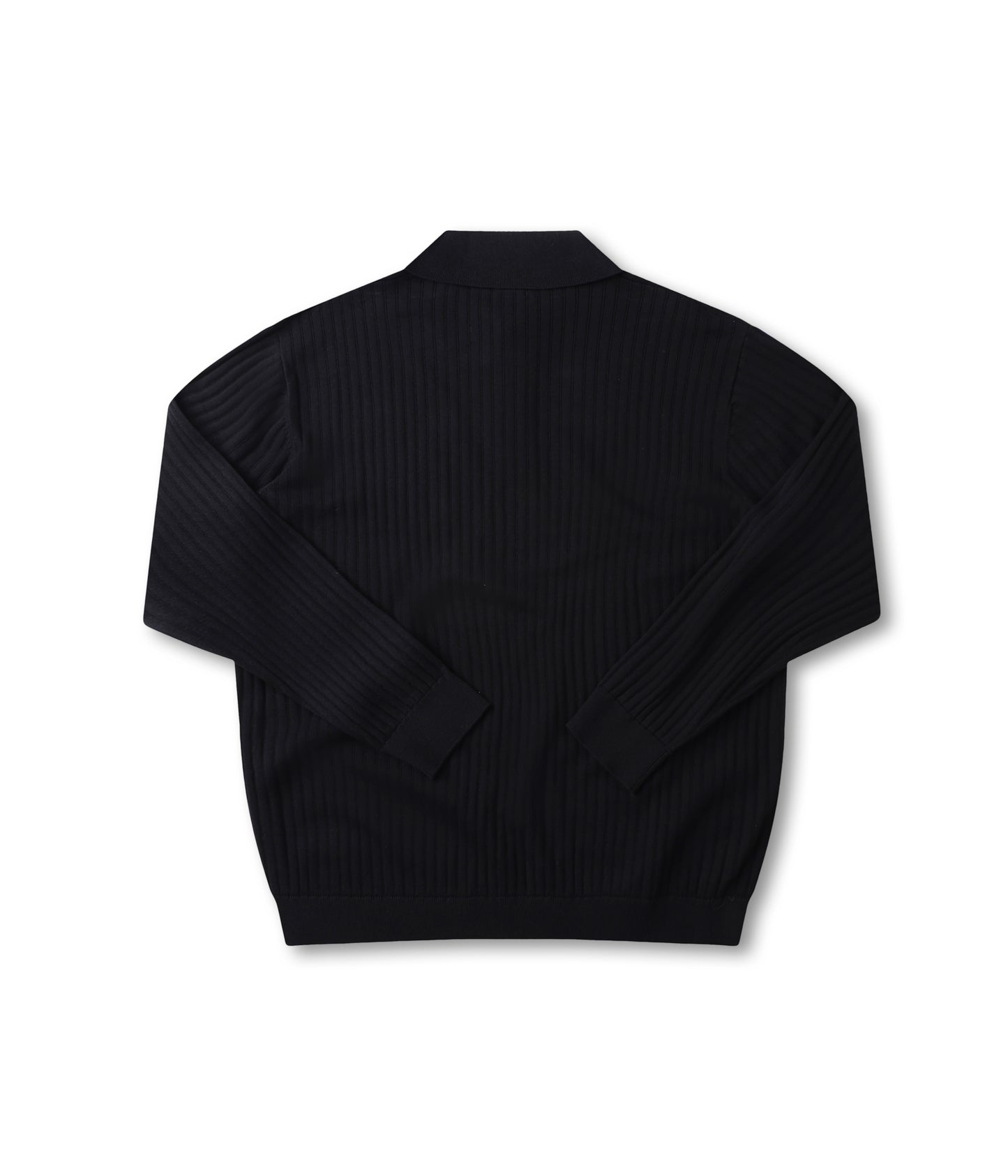 FRANCHISE LS KNIT POLO // BLACK