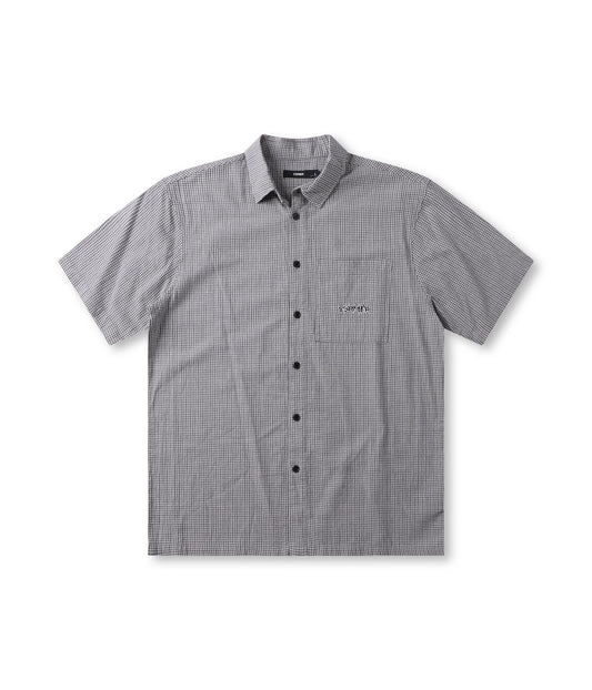 VIVIAN CHECK SS SHIRT // BLACK