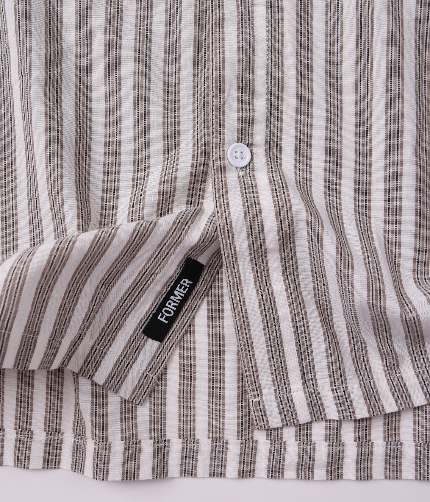 REYNOLDS STRIPE SS SHIRT // CHOC