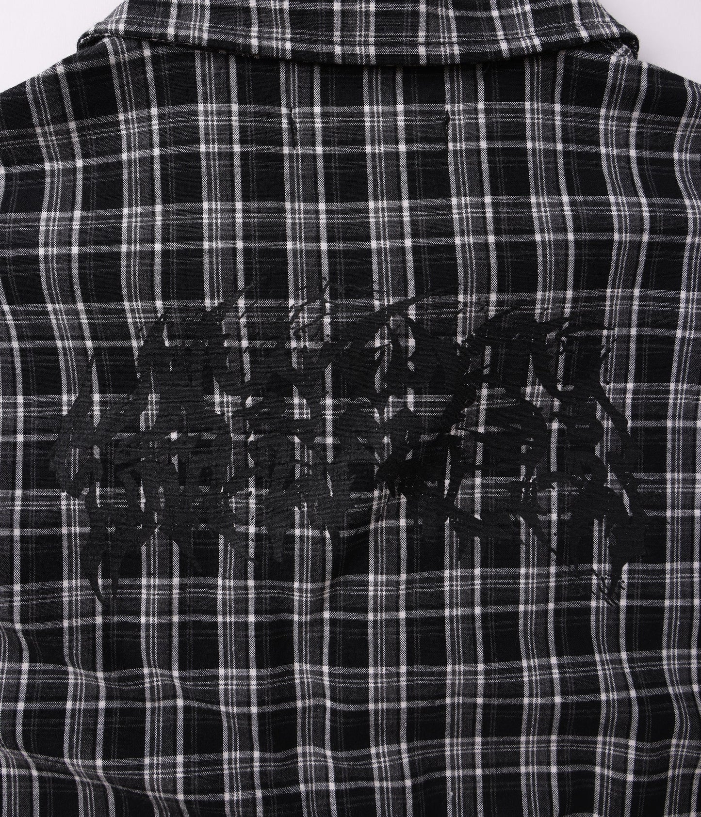 VIVIAN PRAISE CHECK SS SHIRT // BLACK