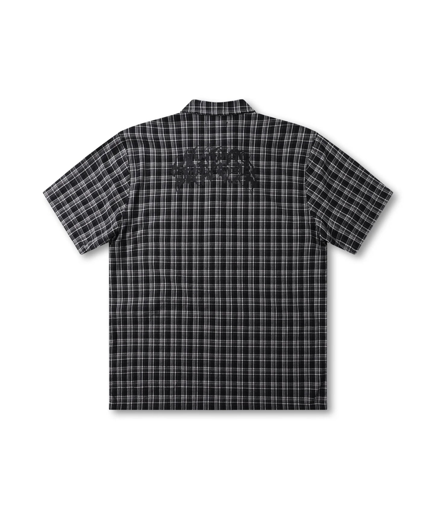 VIVIAN PRAISE CHECK SS SHIRT // BLACK