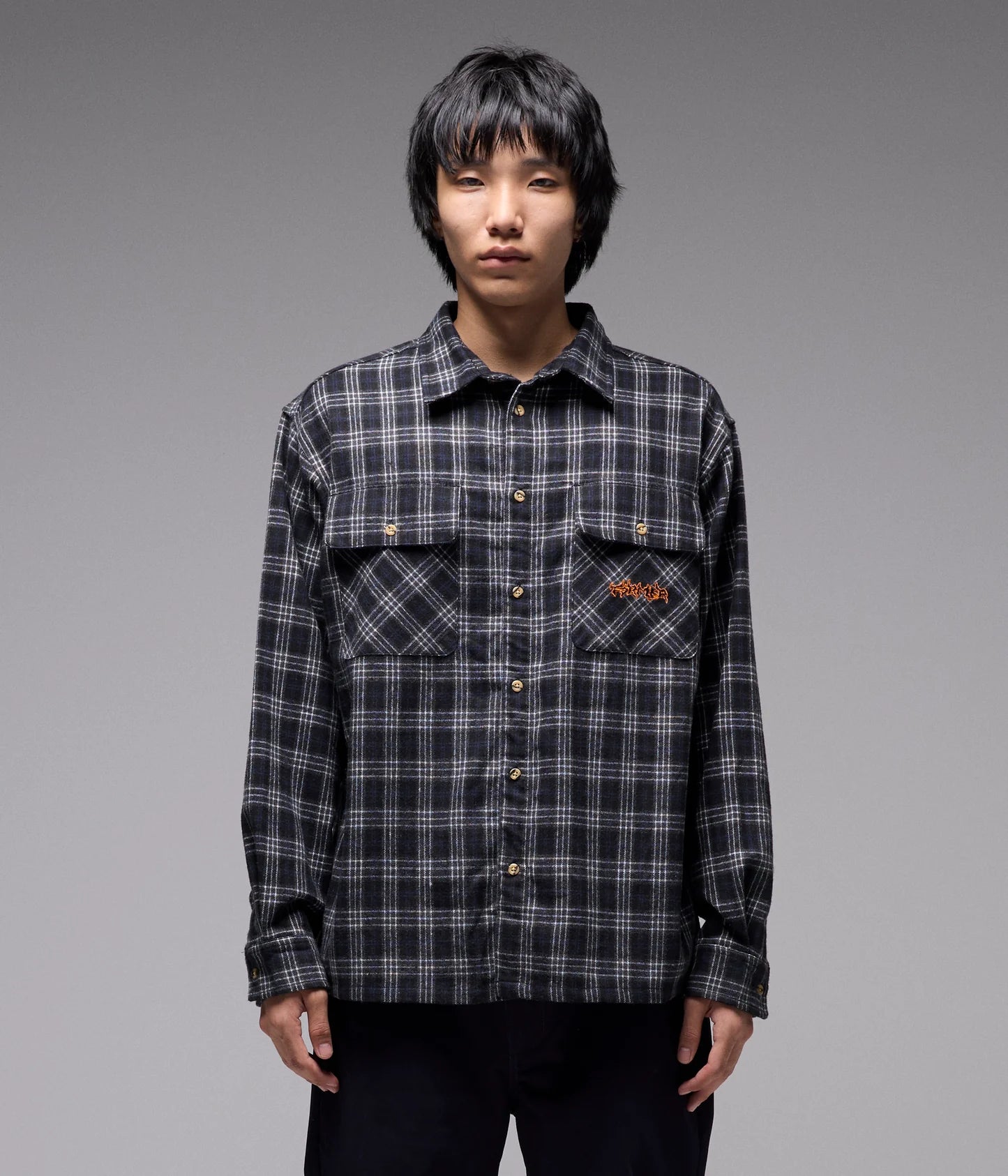 VIVIAN FLANNEL LS SHIRT // BLACK