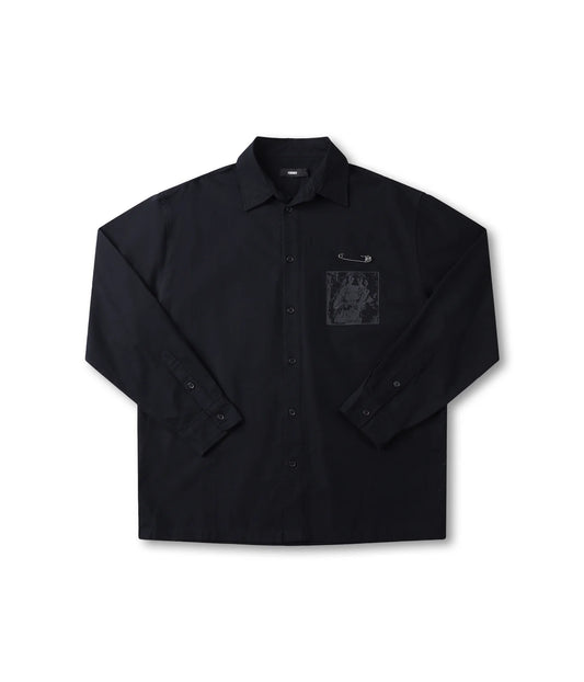 VIVIAN TURMOIL LS SHIRT // BLACK
