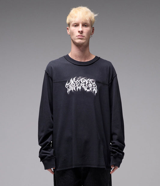 PRAISE LS T-SHIRT // WASHED BLACK